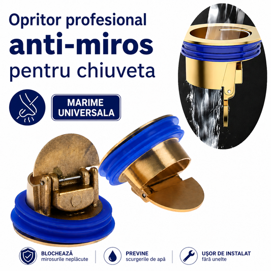 Opritor profesional anti-miros pentru chiuveta VELINRO