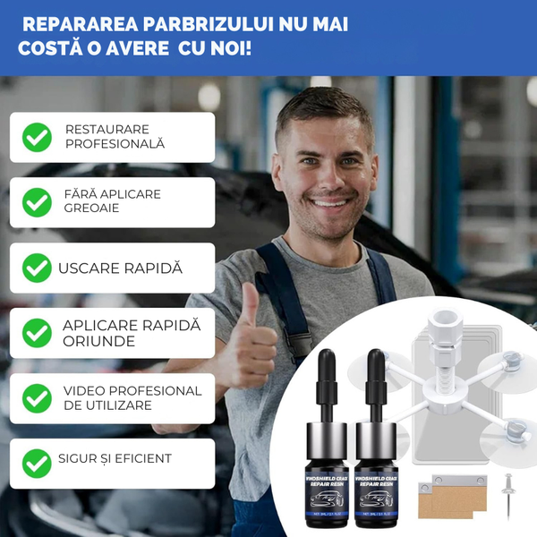 Repară Geamul Mașinii Rapid și Ușor