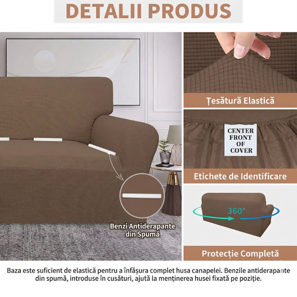 Husă Canapea Impermeabilă Stretch Protector