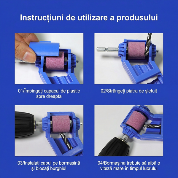 Ascuțitor burghie portabil