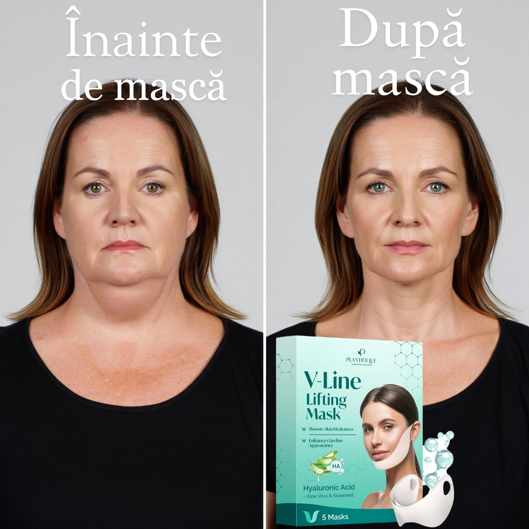 PACHET  PROFESIONAL 1+1 Mască Colagen ANTI-DUBLĂ-BĂRBIE
