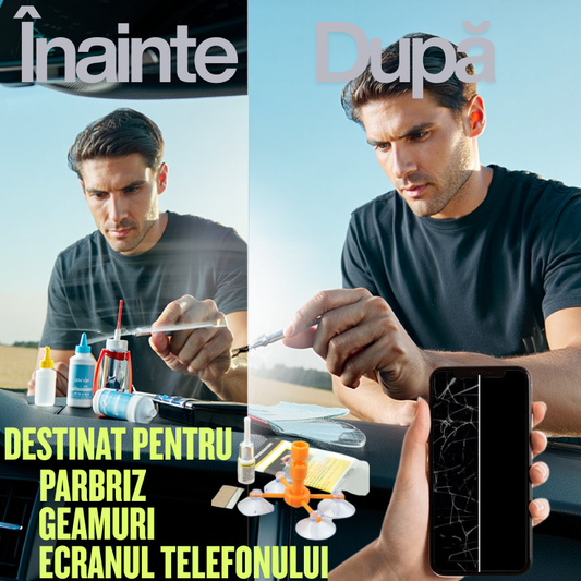 KIT PROFESIONAL PENTRU REPARARE PARBRIZ SAU ECRANE ™️