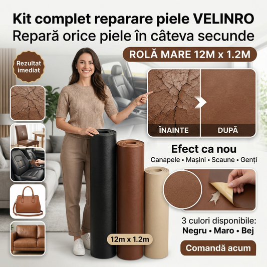 KIT PROFESIONAL REPARARE PIELE  ROLA AUTOCOLANT